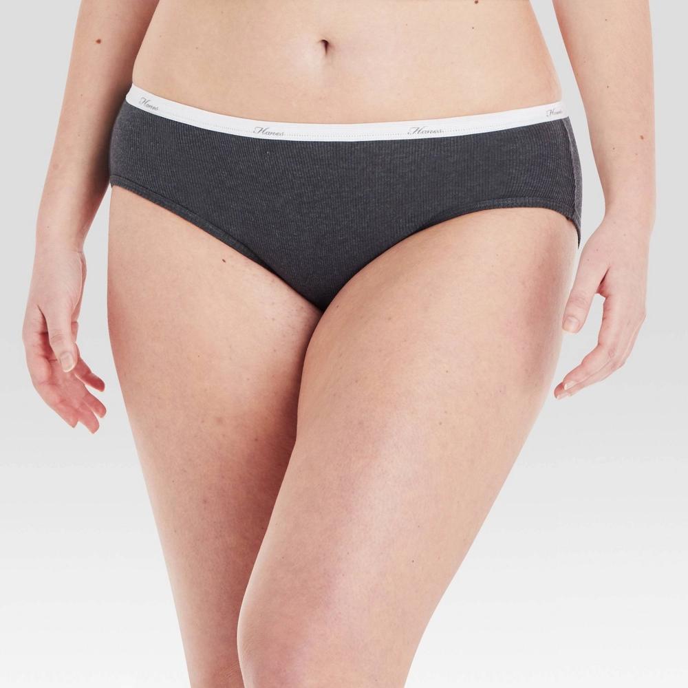 Hanes Women's 6pk Cotton Ribbed Heather Hipster Underwear - Colors May Vary 6: Tagless, Moisture Wicking, Low Rise Product Image
