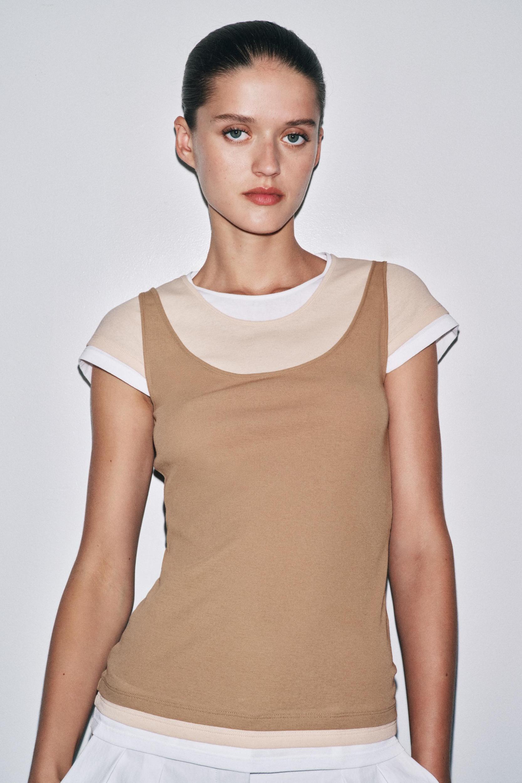 CONTRAST OVERLAY T-SHIRT Product Image
