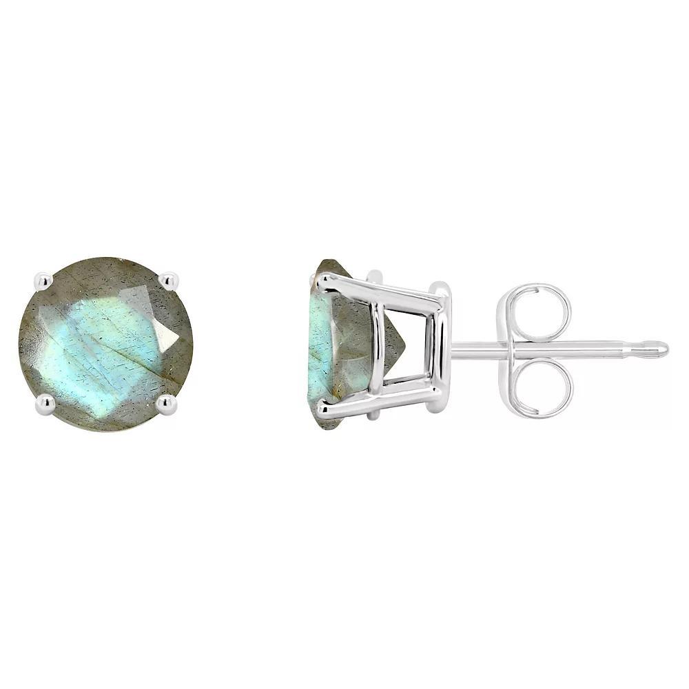 Celebration Gems 14k Gold Round Labradorite Stud Earrings, Women's Product Image