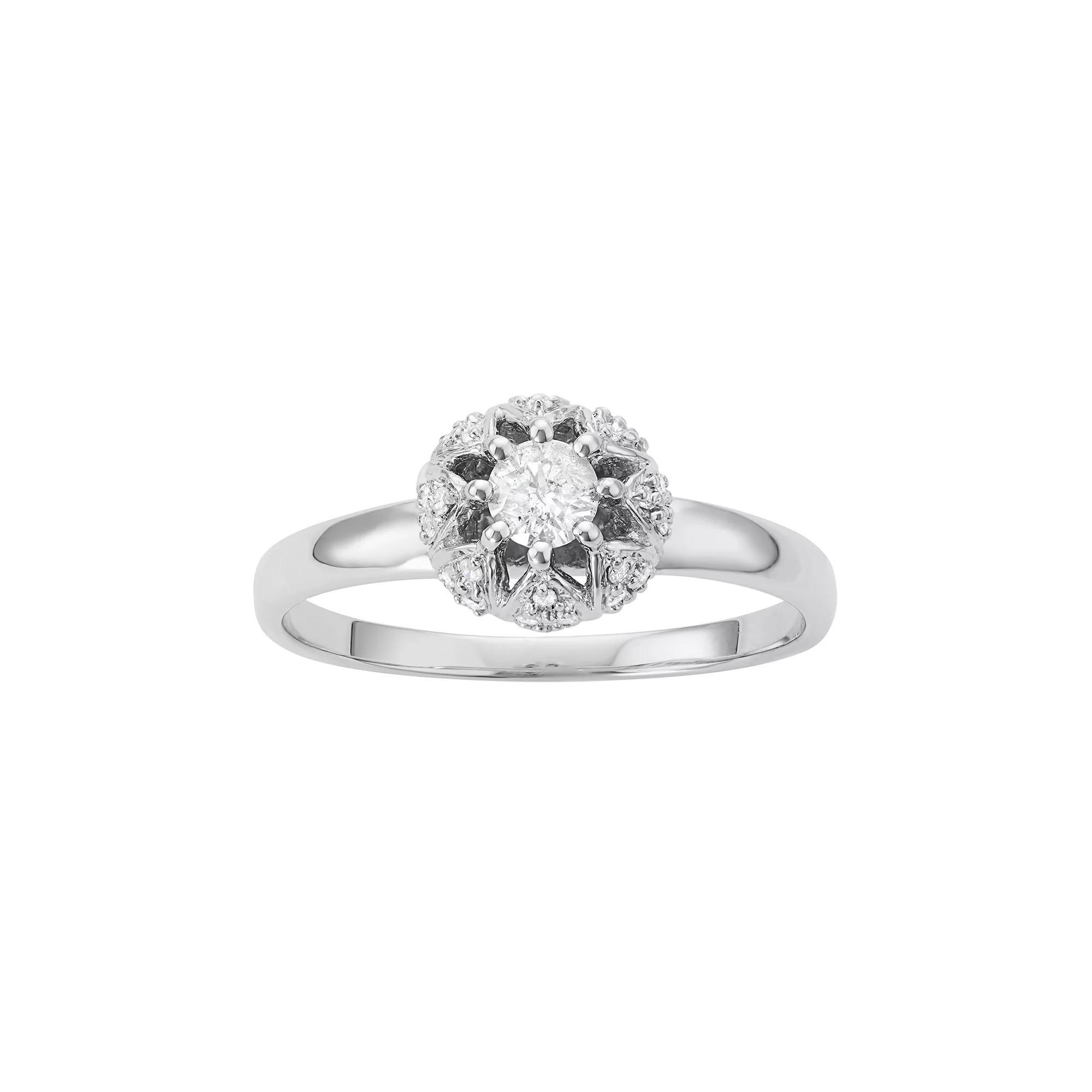 10k White Gold 1/3 Carat T.W. Diamond Ring, Women's, Size: 6 Product Image