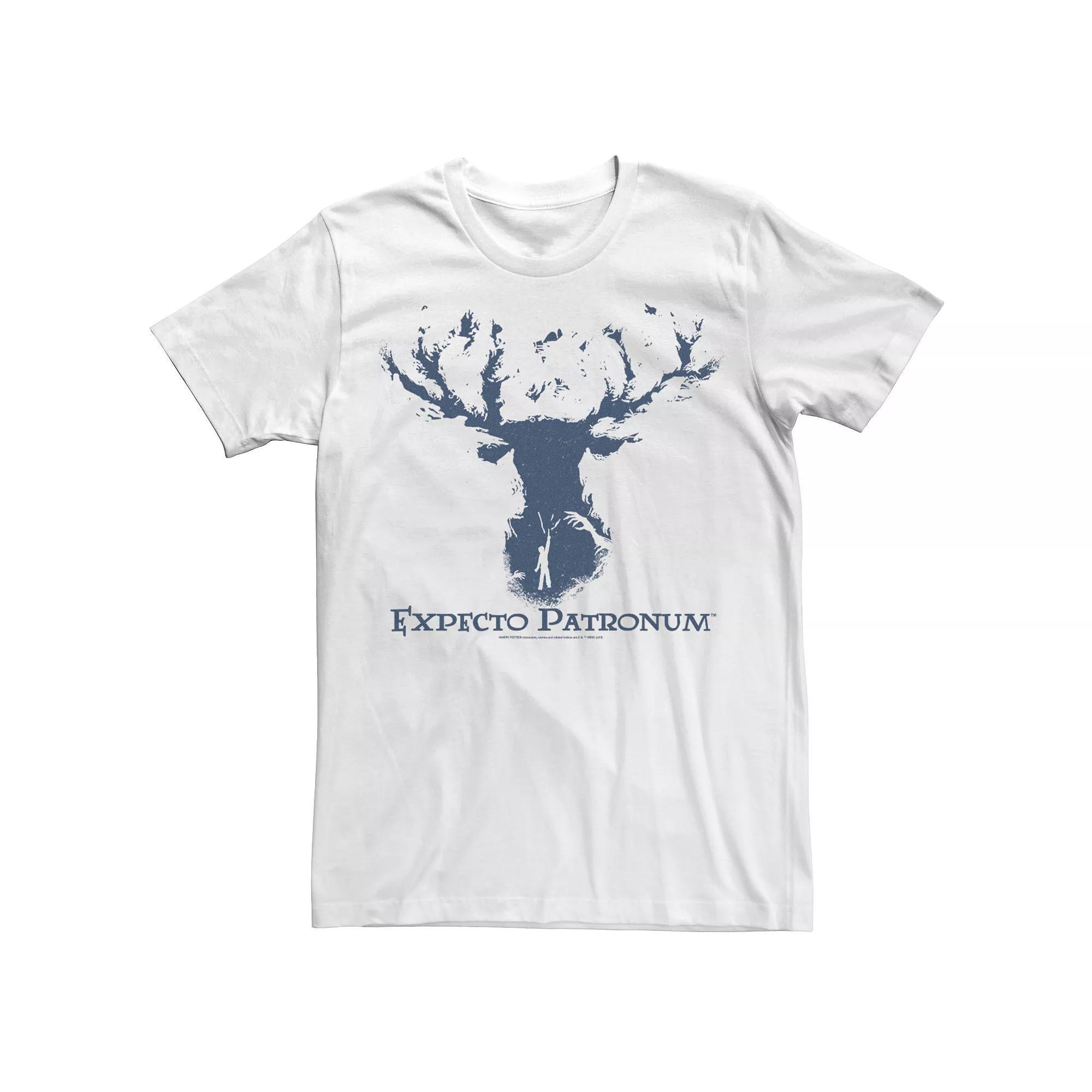 Men's Harry Potter Expecto Patronum Silhouette Tee, Size: 3XL, White Product Image