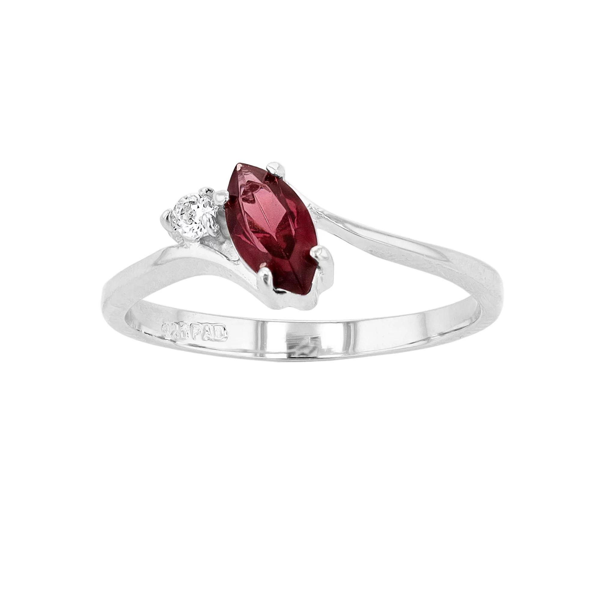 Traditions Jewelry Company Sterling Silver Crystal Birthstone Marquise Ring, Women's, Size: 9, February Product Image