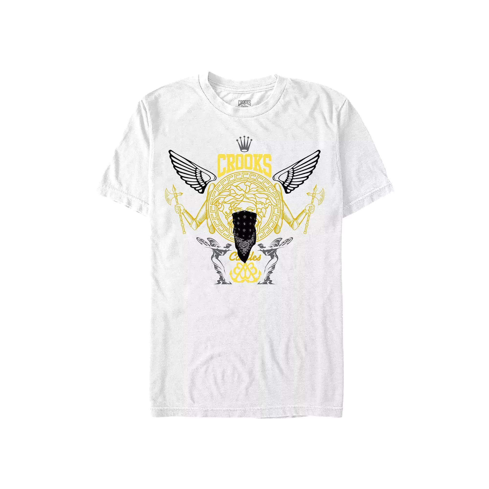 Men's Crooks And Castle The Medusa Bandit Crest Graphic Tee, Size: Small, White Product Image