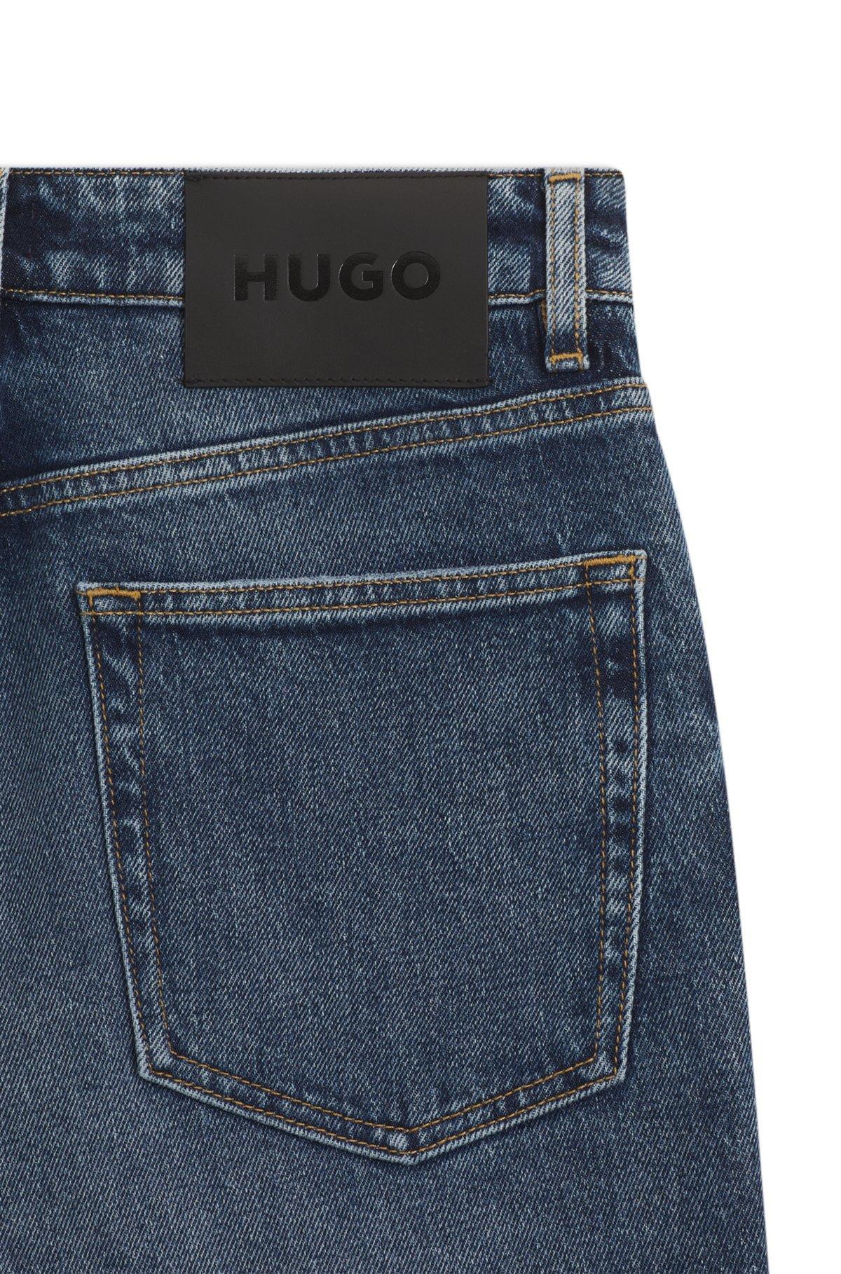 Mom-fit jeans in authentic blue comfort-stretch denim Product Image