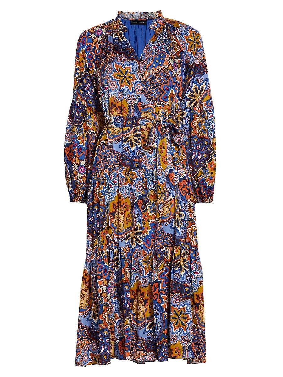 Womens The Sienna Paisley Silk Dress Product Image
