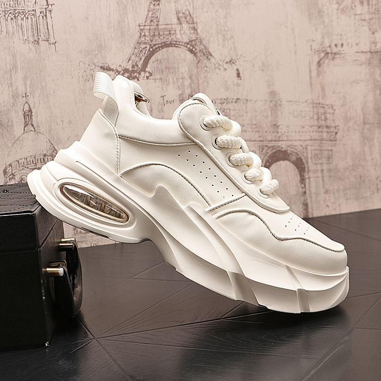 Lace-Up Platform Sneakers Product Image