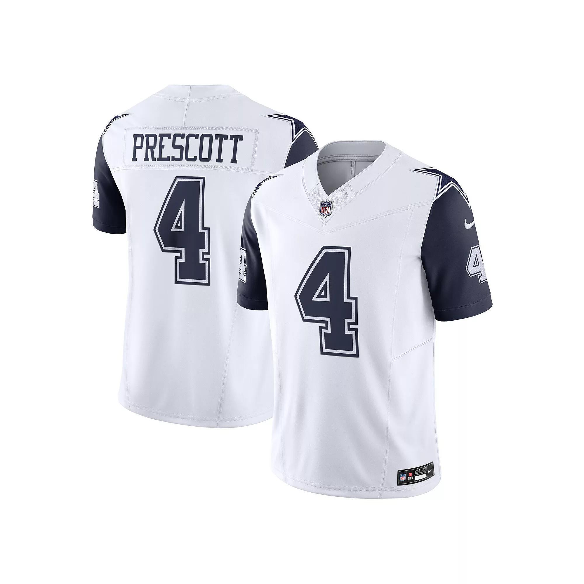 Men's Nike Dak Prescott White Dallas Cowboys Alternate Vapor F.U.S.E. Limited Jersey, Size: Large Product Image