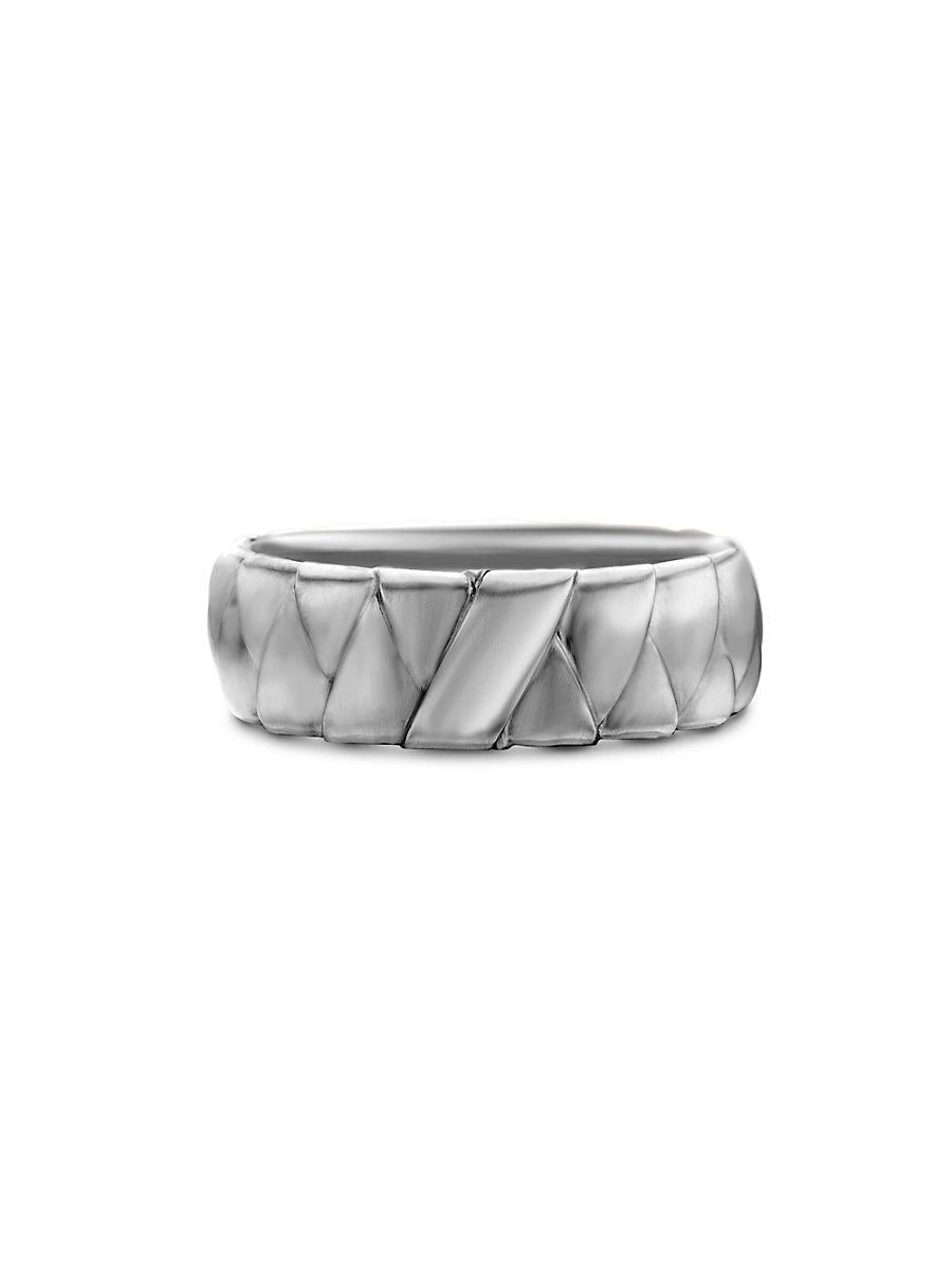 Mens Cairo Wrap Band Ring in Sterling Silver Product Image