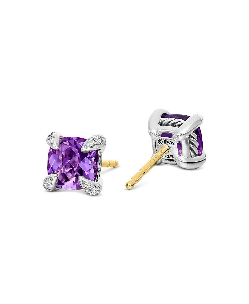 David Yurman Chatelaine Stud Earrings with Amethyst and Diamonds Product Image