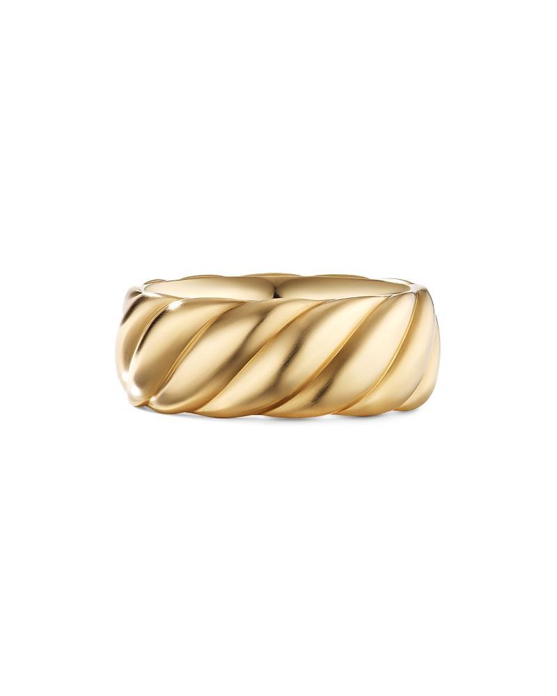 David Yurman Mens 18K Yellow Gold Sculptured Cable Band Product Image