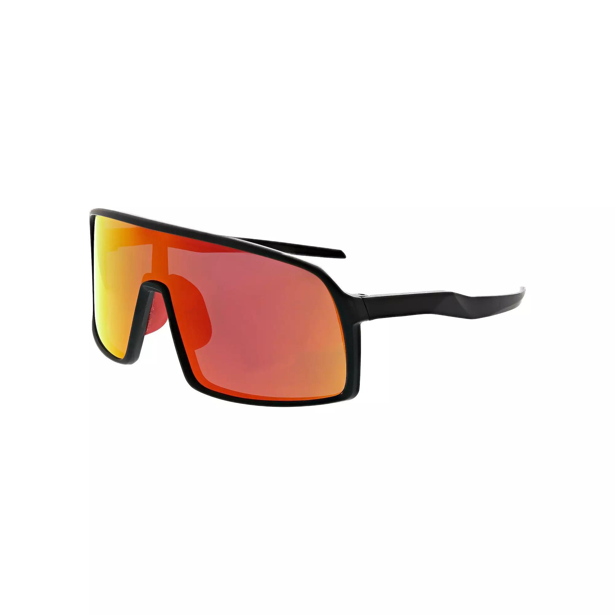 Men's Tek Gear® 70mm Wrap Polarized Sunglasses, Matte Black Product Image