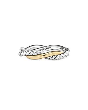 David Yurman Petite Infinity Band Ring in Sterling Silver with 14K Yellow Gold Product Image