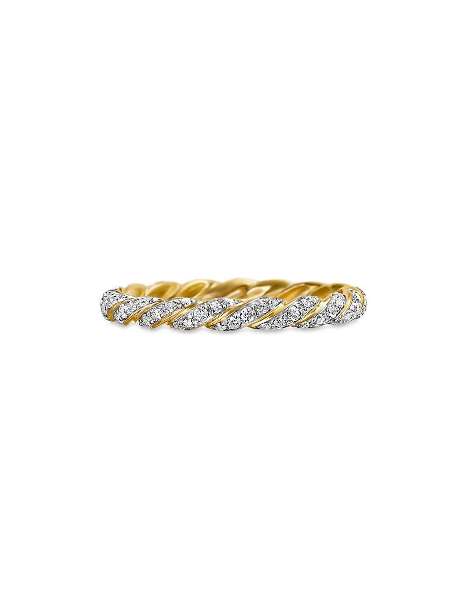 David Yurman Paveflex Ring with Diamonds in 18K Gold Product Image