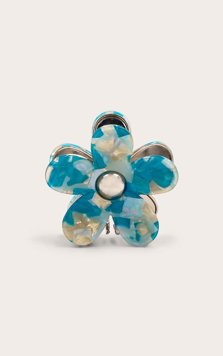 Marble Floral Metal Hair Clip Product Image