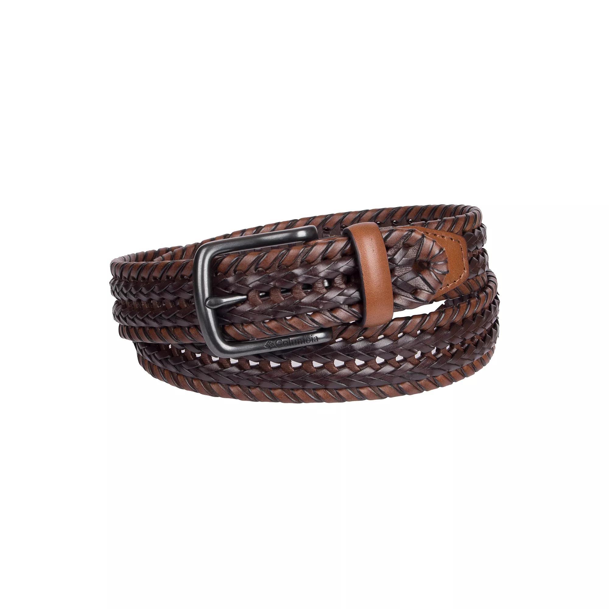 Mens Columbia Fully Adjustable Braided Casual Leather Belt Product Image