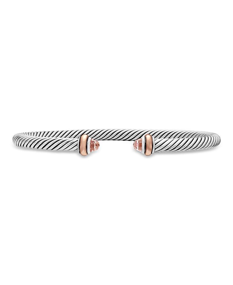 David Yurman Cable Classic Bracelet with Morganite and 18K Rose Gold Product Image