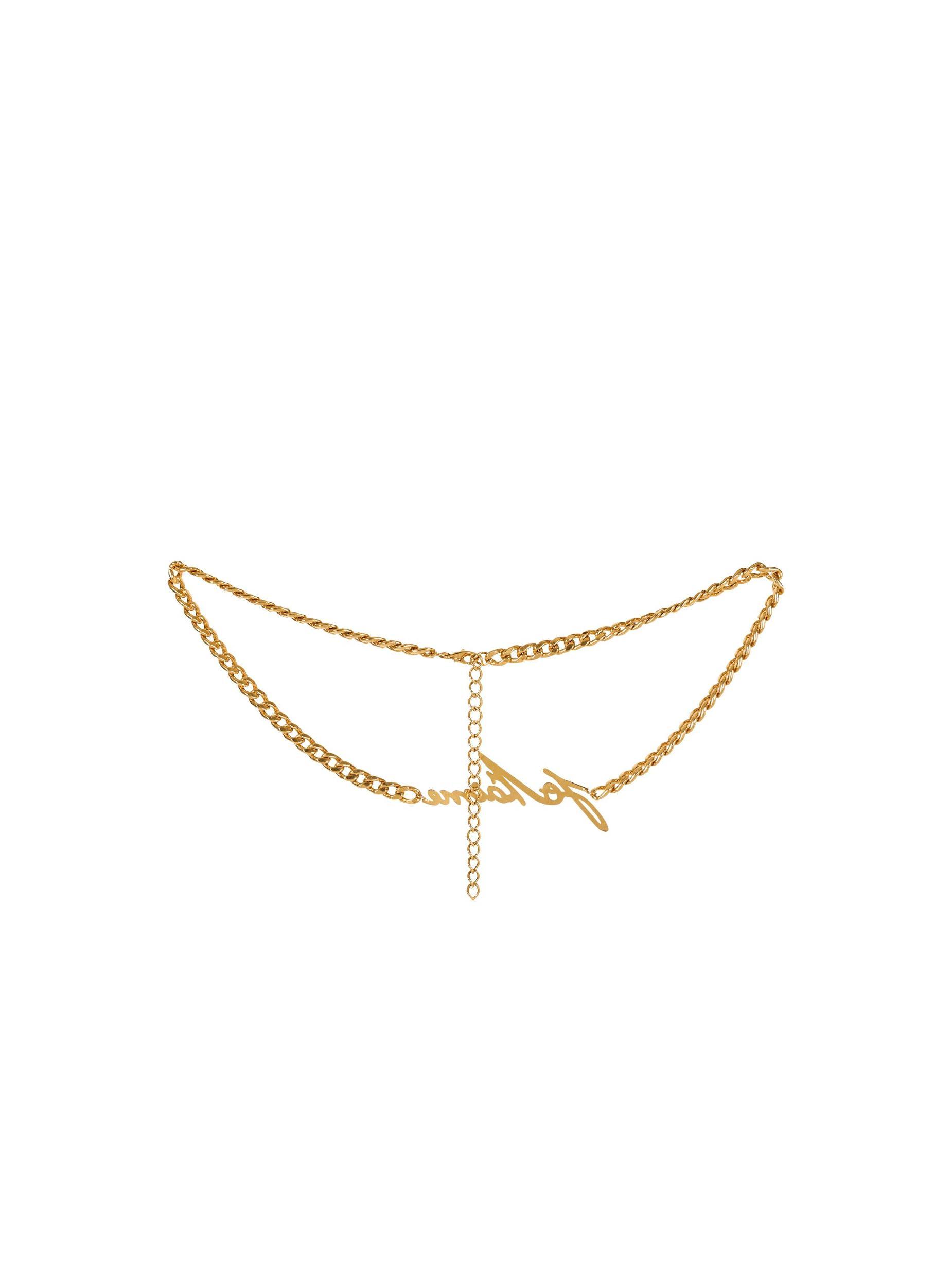 "Je t'aime" brass chain belt Product Image