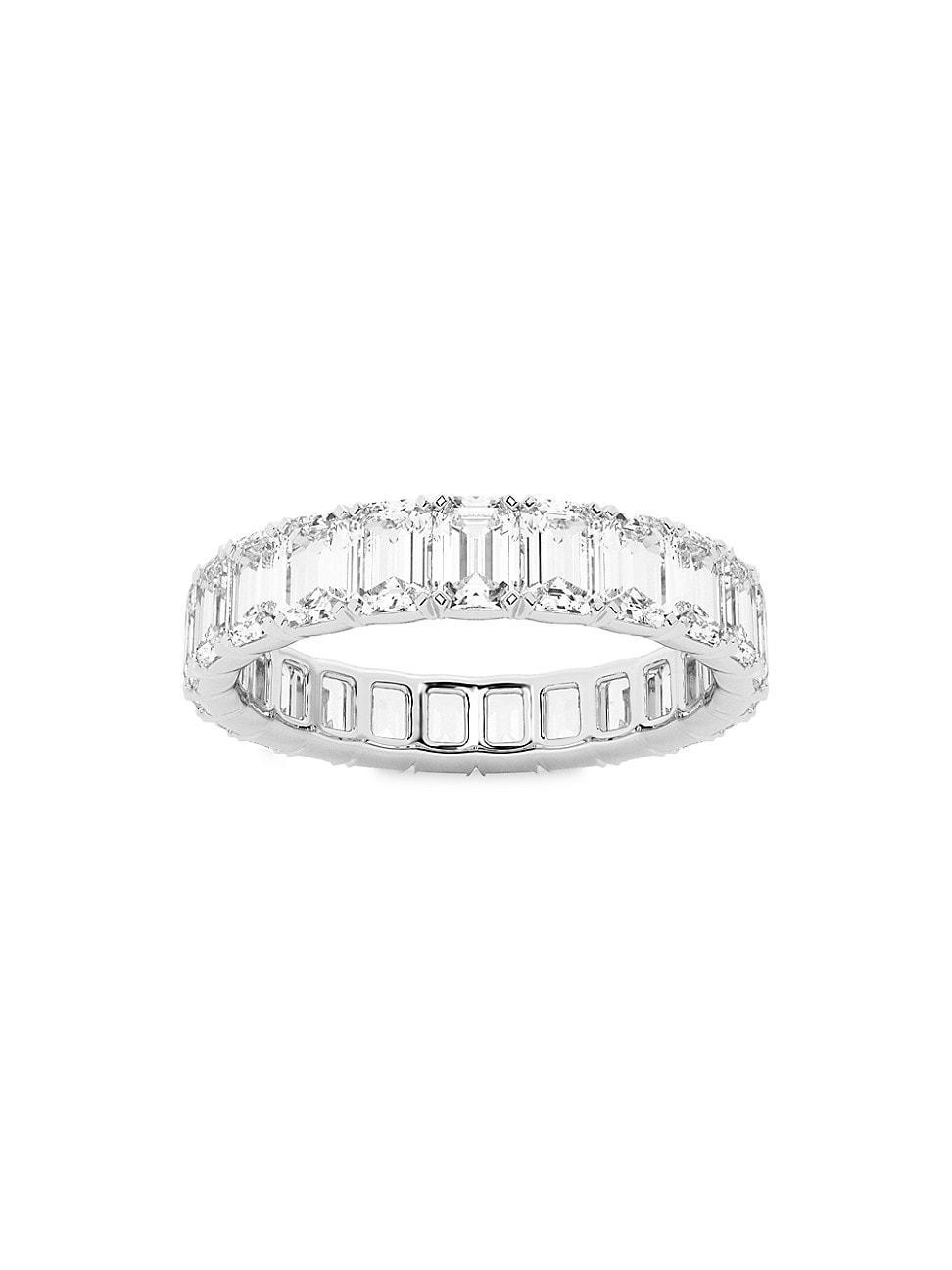 Womens Platinum & Emerald-Cut Lab-Grown Diamond Eternity Band/2.00-5.00 TCW Product Image