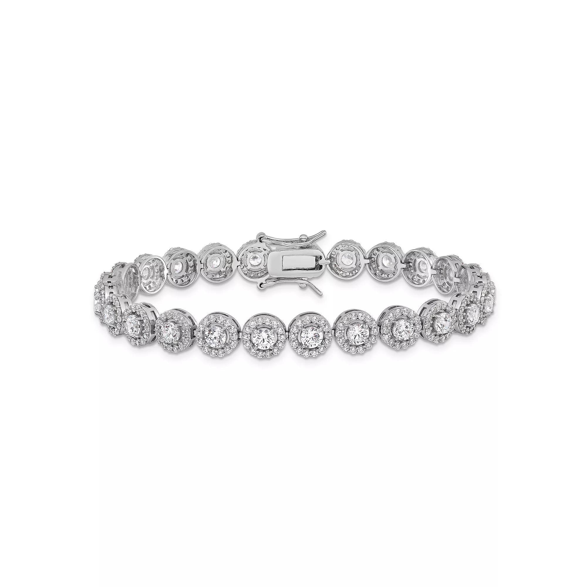 Sophie Miller Sterling Silver Cubic Zirconia Tennis Bracelet, Women's, Size: 7.5" Product Image