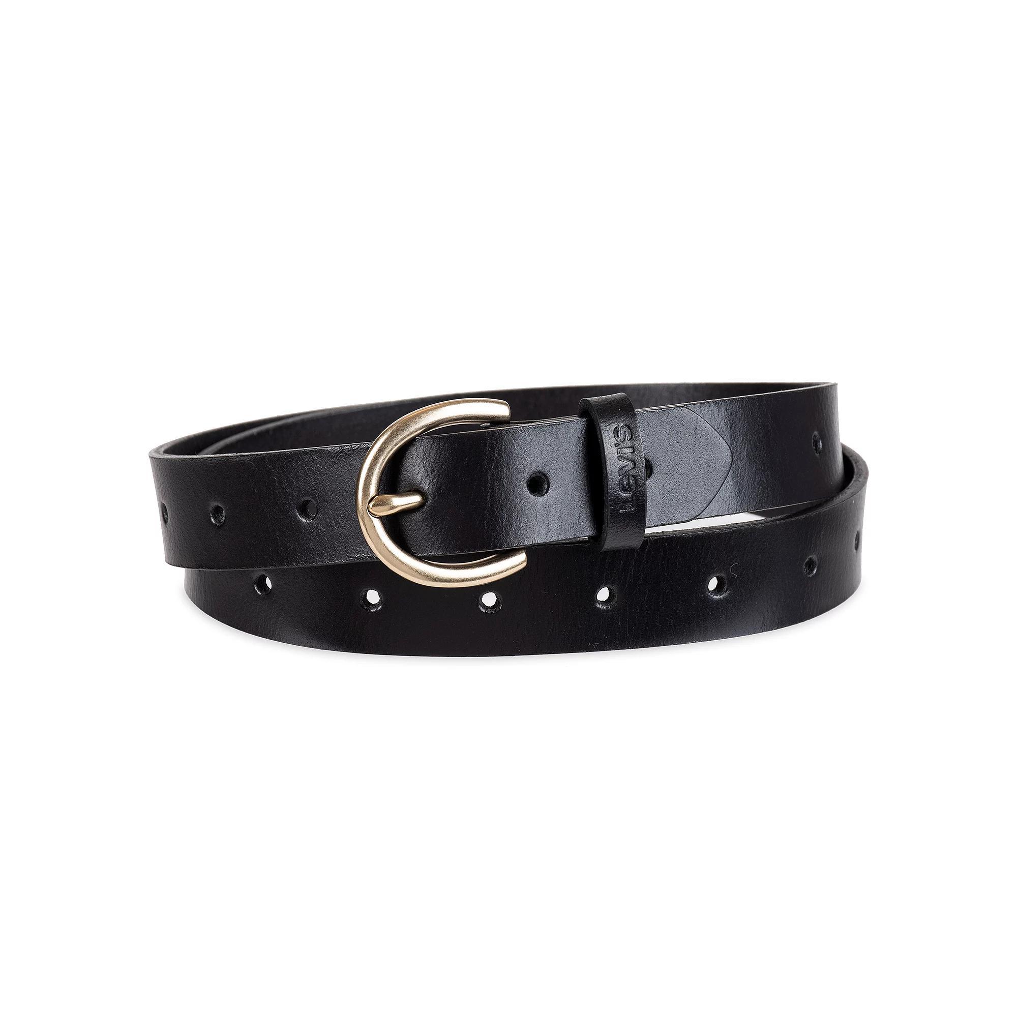 Women's & Plus Levi's® Perforated Casual Leather Belt, Size: 1XL, Black Product Image