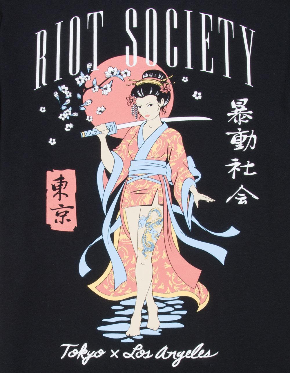 RIOT SOCIETY Geisha Sword Mens Tee - BLACK Product Image