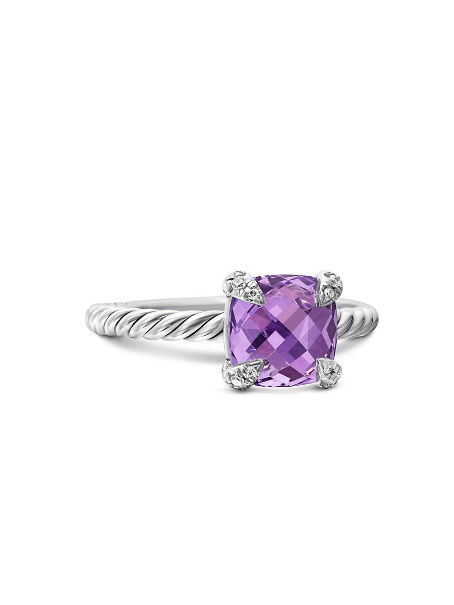 David Yurman Chatelaine Ring with Amethyst and Diamonds Product Image
