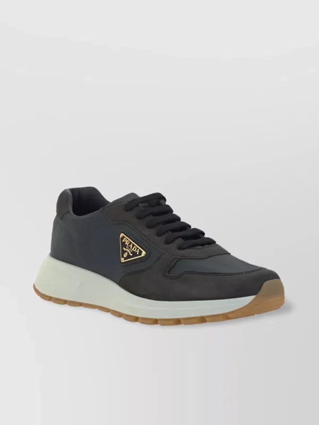 Mens Prax 01 Delave Suede and Re-Nylon Sneakers Product Image
