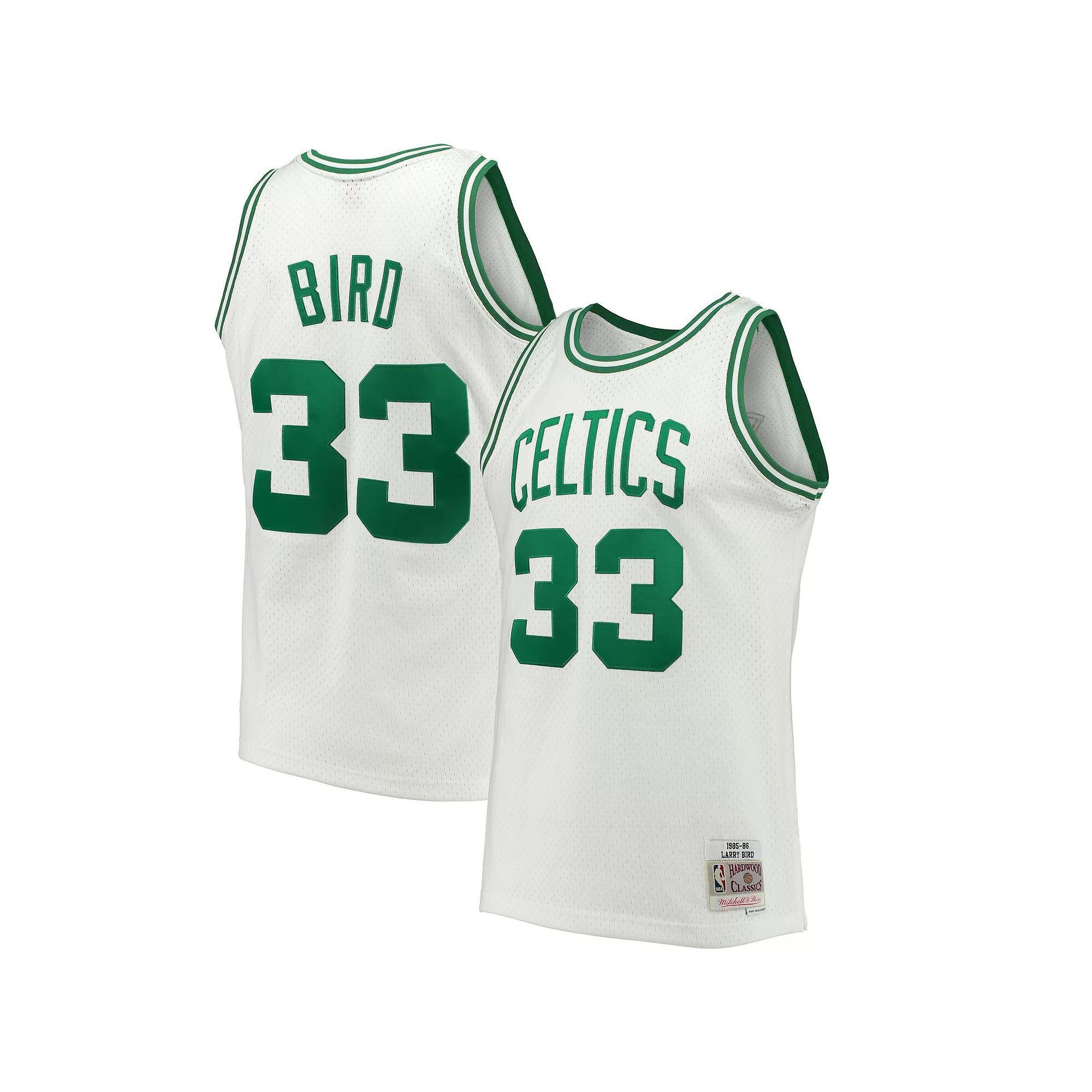 Men's Mitchell & Ness Larry Bird White Boston Celtics Hardwood Classics Swingman Jersey, Size: Large Product Image