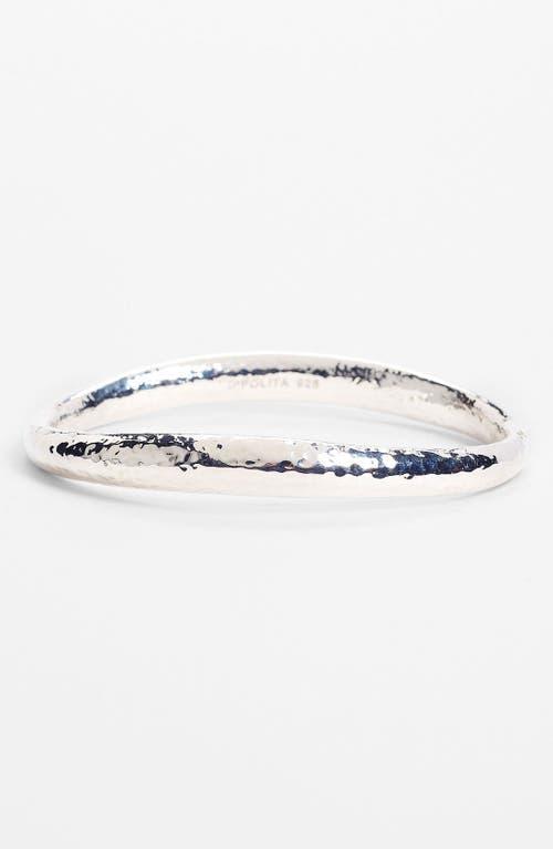 Womens Glamazon Sterling Silver Skinny Sculpted Bangle Bracelet Product Image