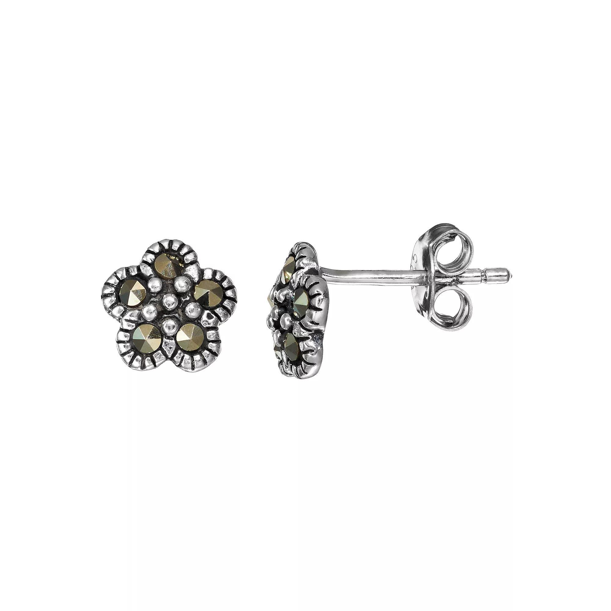 Tokens of Love Sterling Silver Lab-Created Sapphire Birthstone Love Knot Stud Earrings, Women's, 18k Gold Plated Product Image