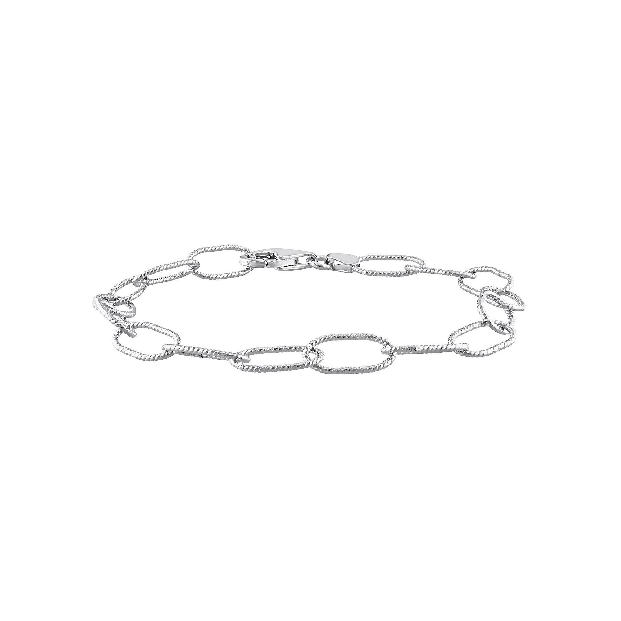 Stella Grace Sterling Silver 6.5 mm Twisted Rolo Chain Bracelet, Womens Product Image