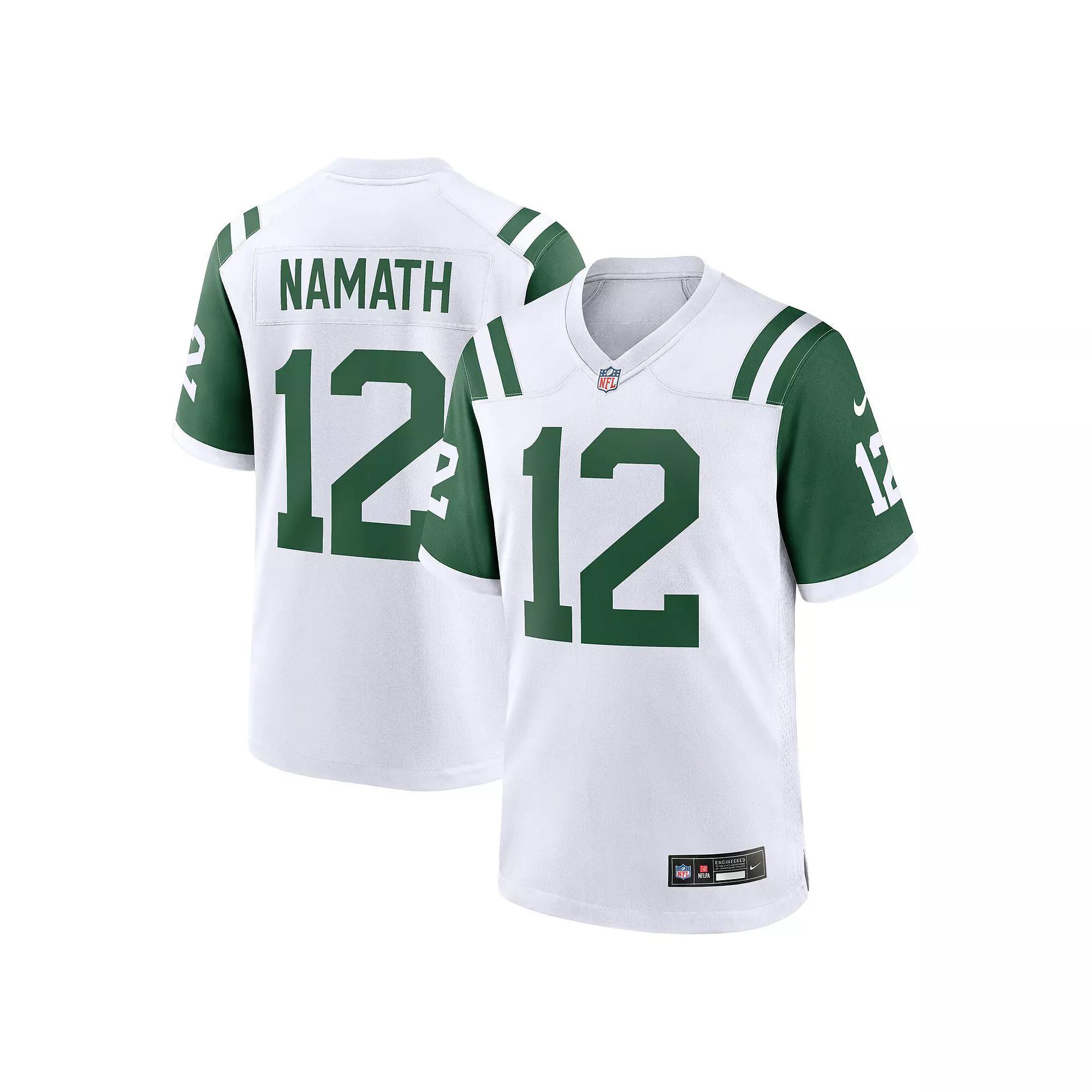 Men's Nike Joe Namath White New York Jets Classic Alternate Retired Player Game Jersey, Size: Small Product Image