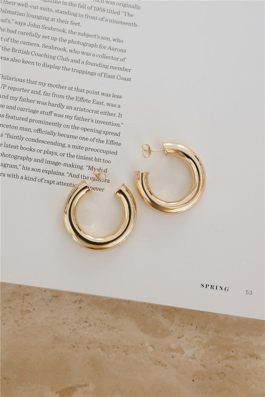 Neat Finishes Earrings Gold Product Image