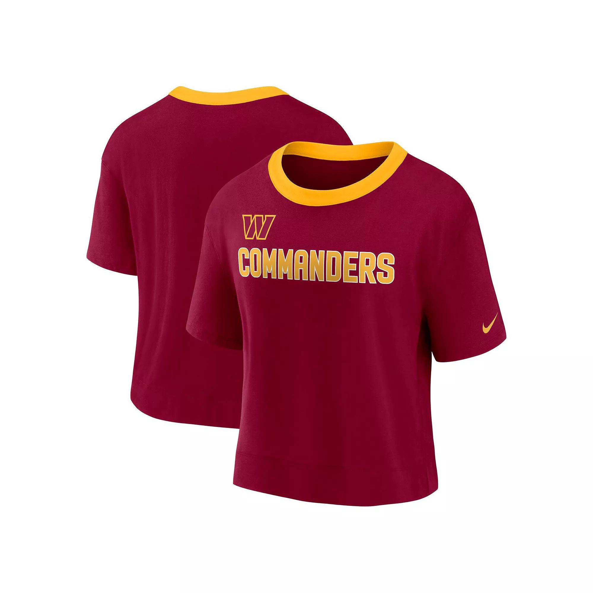 Women's Nike Burgundy Washington Commanders High Hip Fashion Cropped Top, Size: Medium, Wft Med Re Product Image