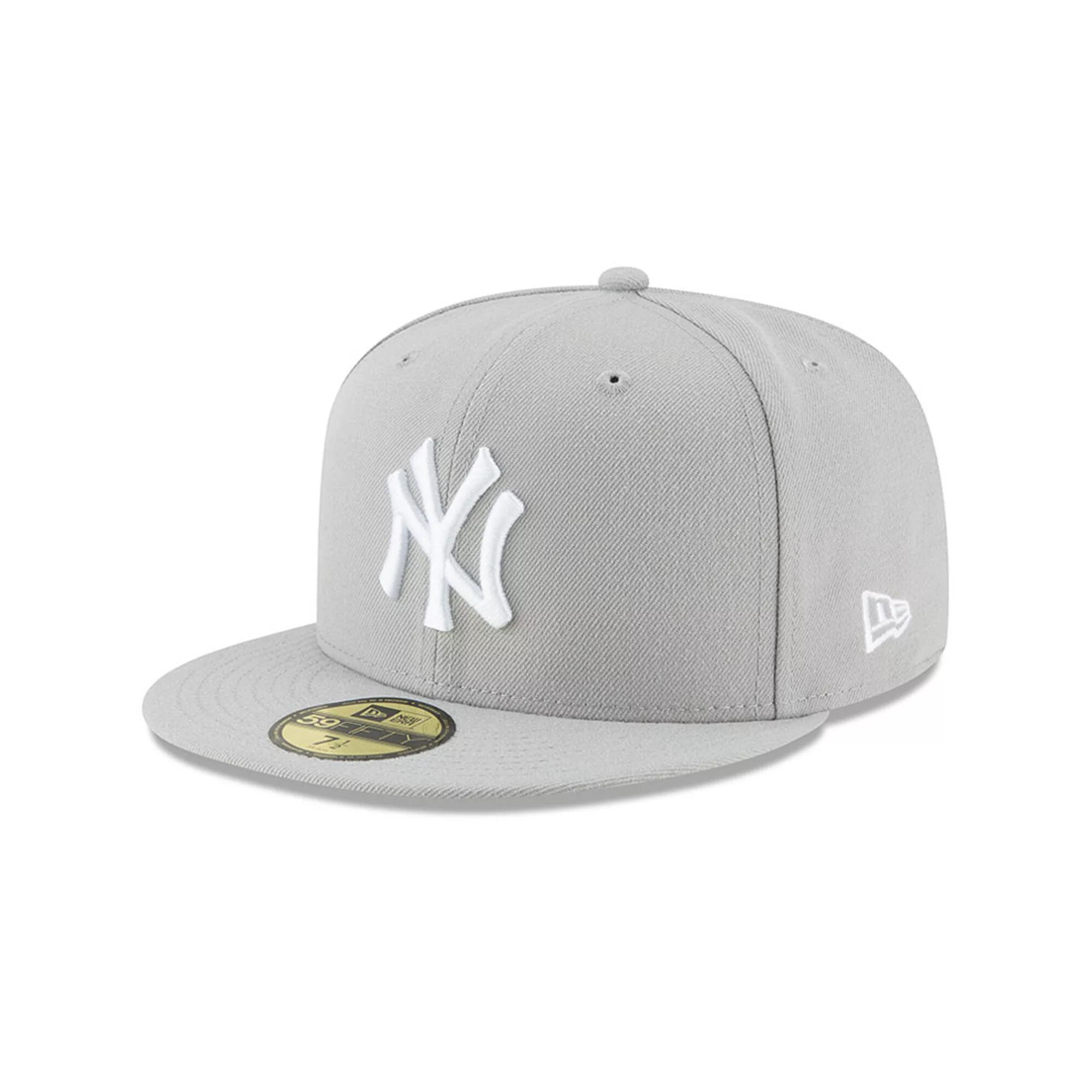 Men's New Era Gray New York Yankees Fashion Color Basic 59FIFTY Fitted Hat, Size: 7 7/8, Grey Product Image