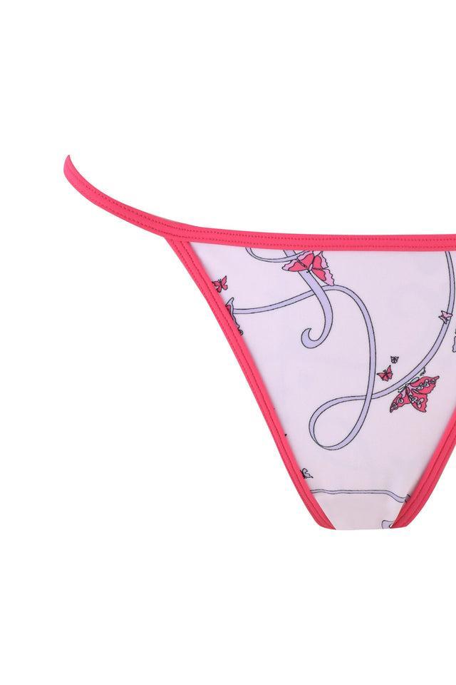 CORDELIA 2.0 BIKINI TOP - PINK : BUTTERFLY RIBBON Product Image