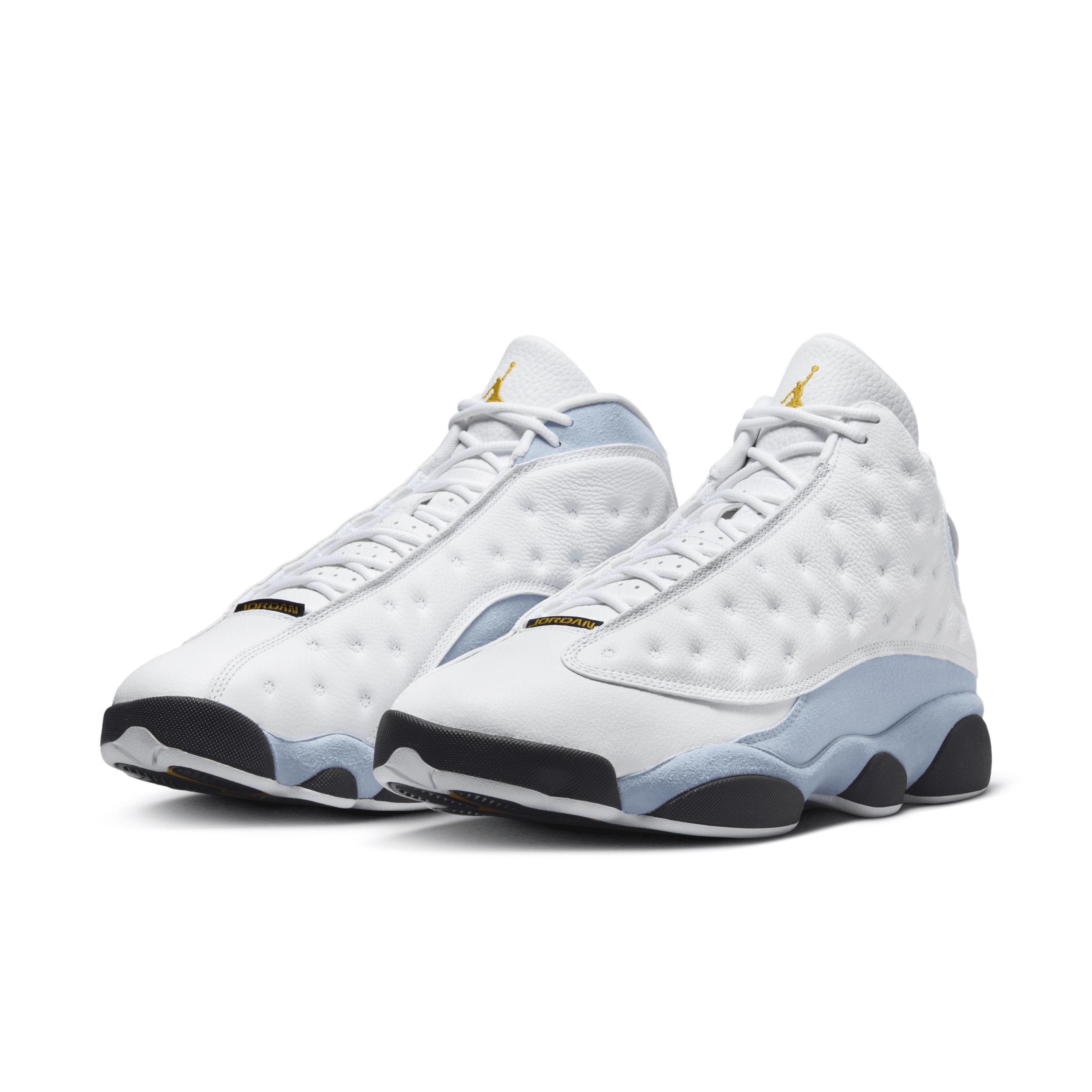 Jordan Mens Retro 13 - Shoes Yellow Ochre/White/Blue Grey Product Image