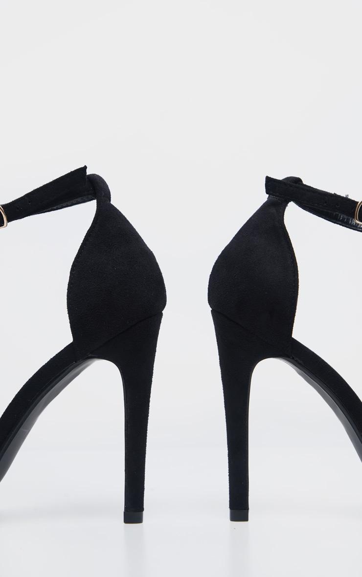 Clover Black Strap Heeled Sandals Product Image