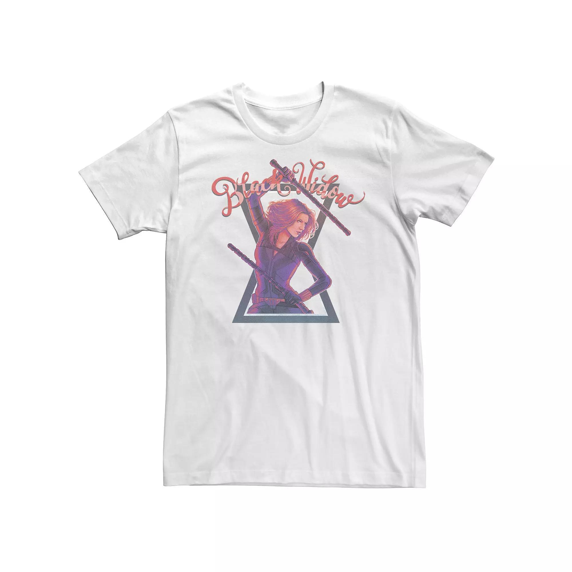 Big & Tall Marvel Black Widow Purple Hue Portrait Tee, Men's, Size: 3XL, White Product Image