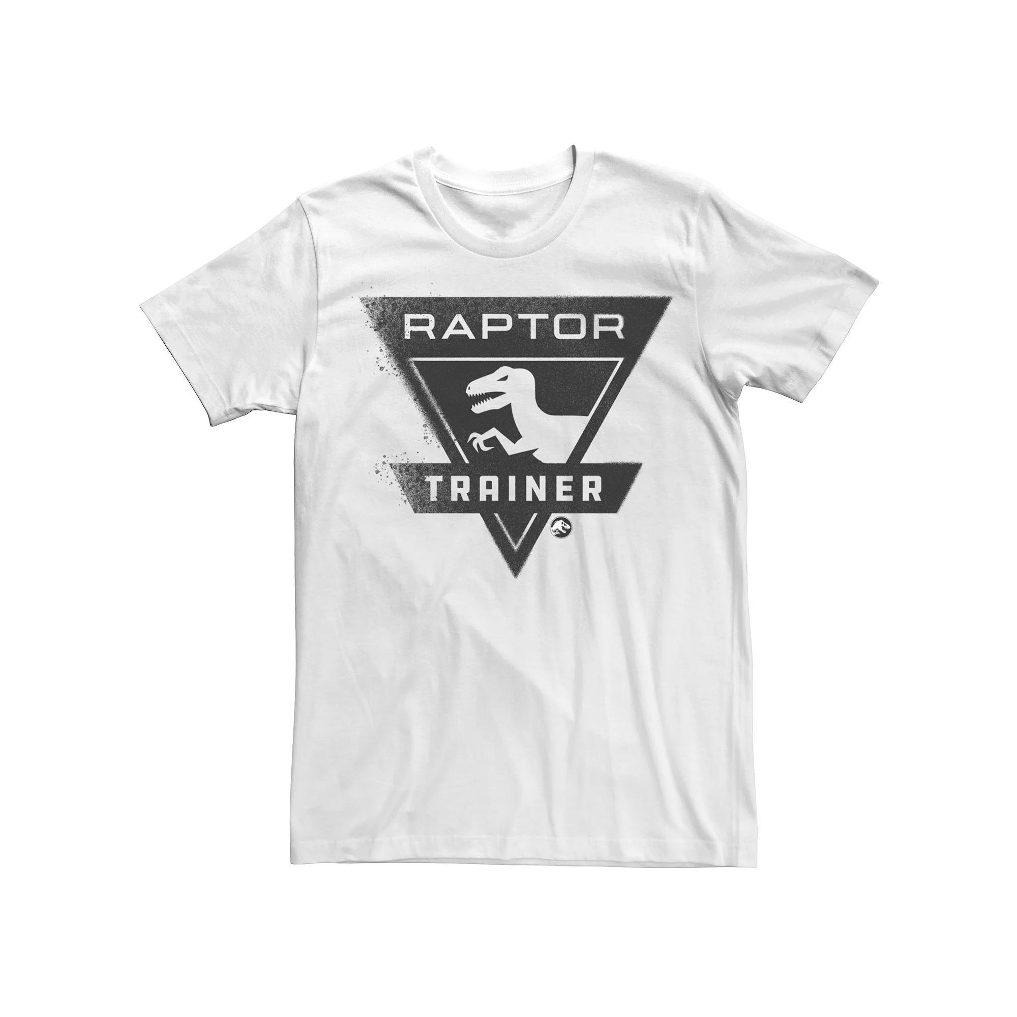Men's Jurassic World Raptor Trainer Badge Tee, Size: 3XL, White Product Image