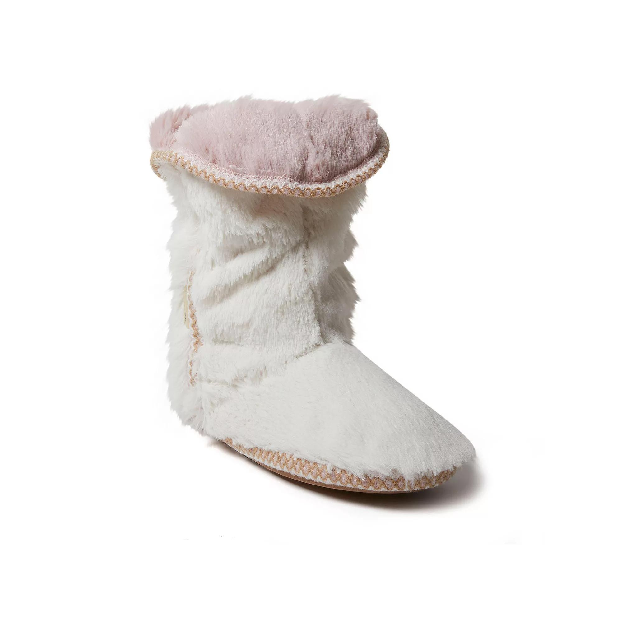 Dearfoams Faux Fur Fold-Down Women's Slippers, Size: XL, Latte Product Image