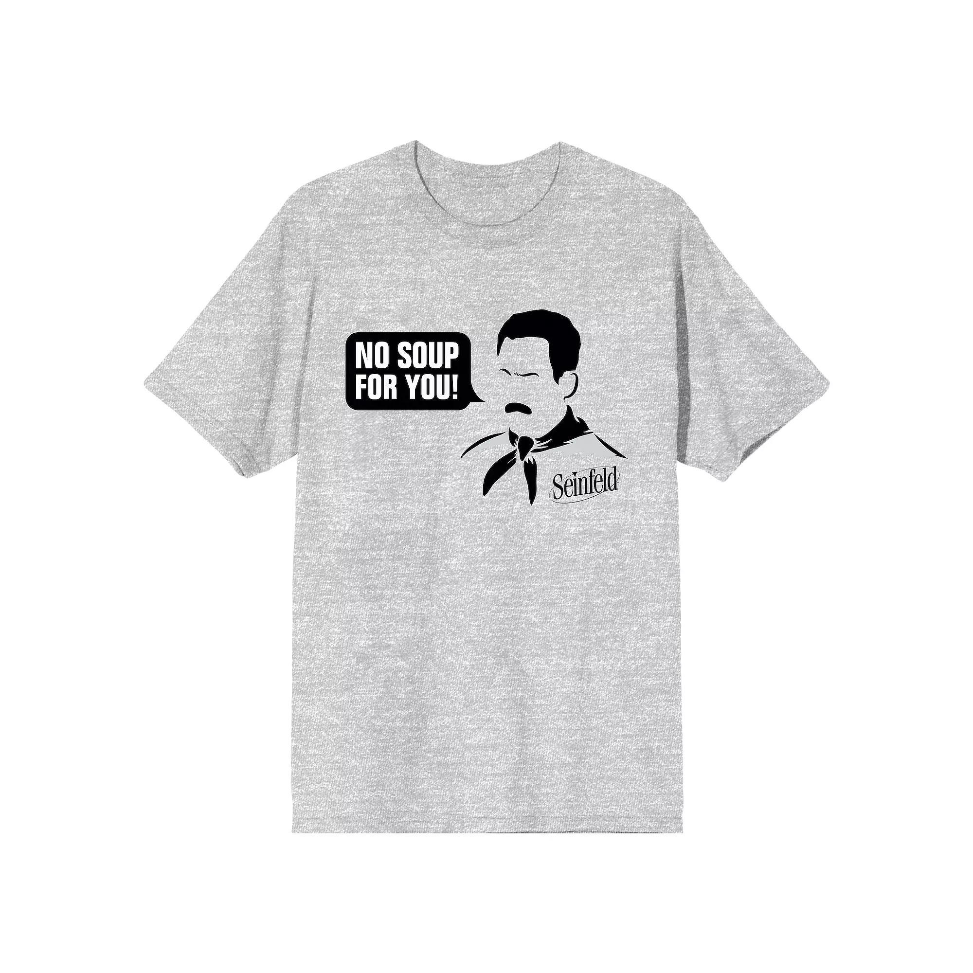 Men's Seinfeld No Soup for You Tee, Size: Medium, Grey Product Image