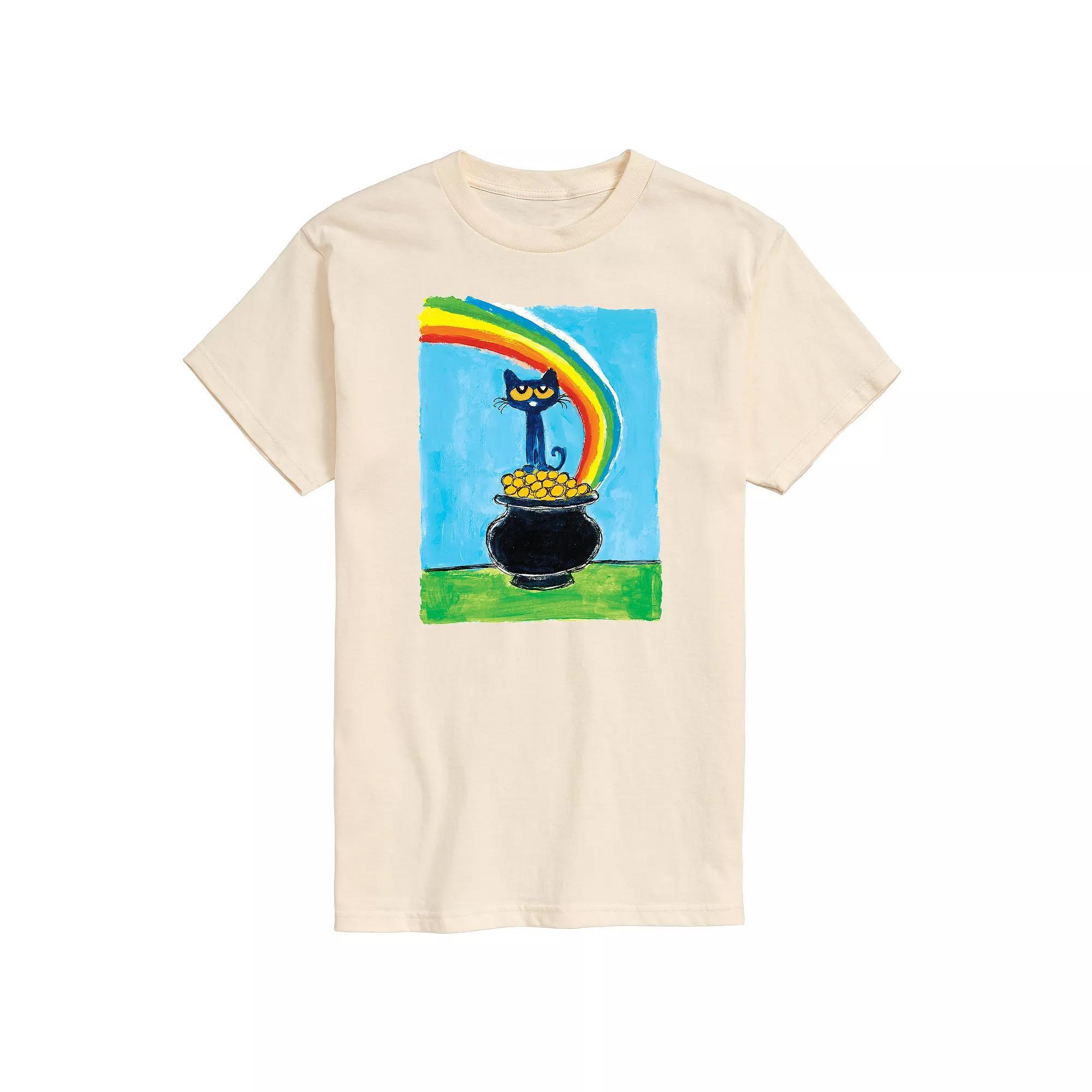 Mens Pete The Cat Rainbow Pot Of Gold Tee Product Image