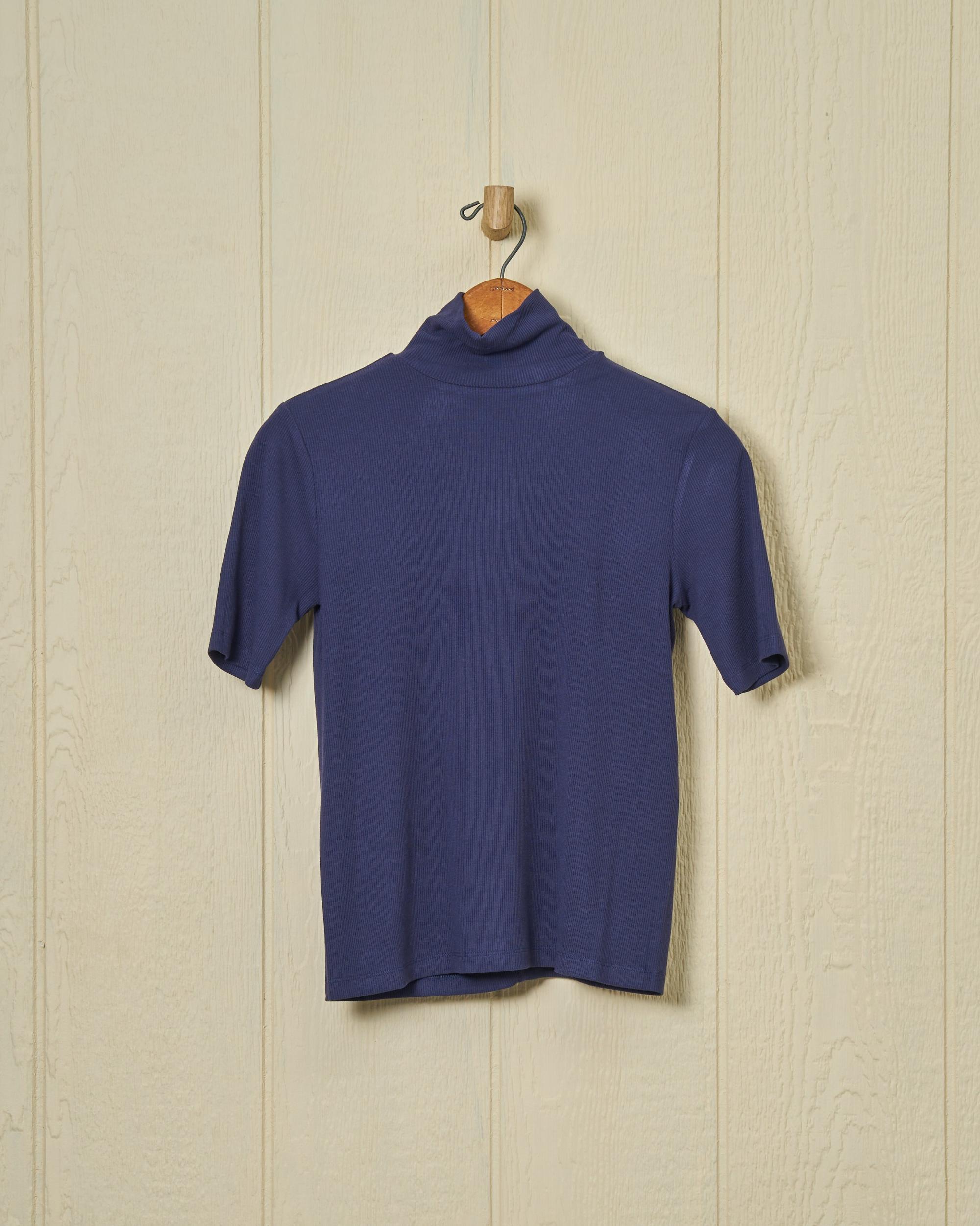 Chelsea Ribbed Knit Top in Navy Product Image
