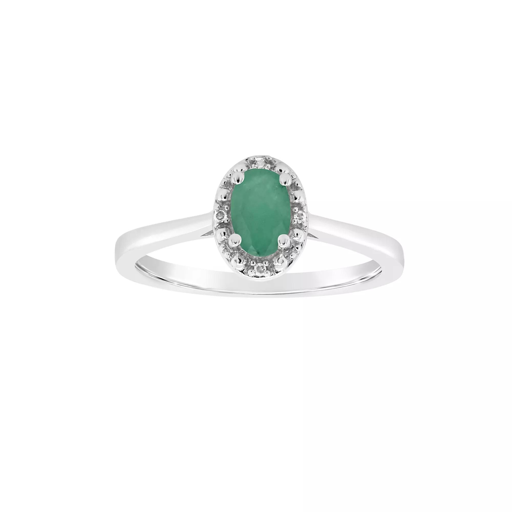 Celebration Gems Sterling Silver Pear Shaped Genuine Aquamarine Diamond Accent Frame Ring, Women's, Size: 9, Green Product Image