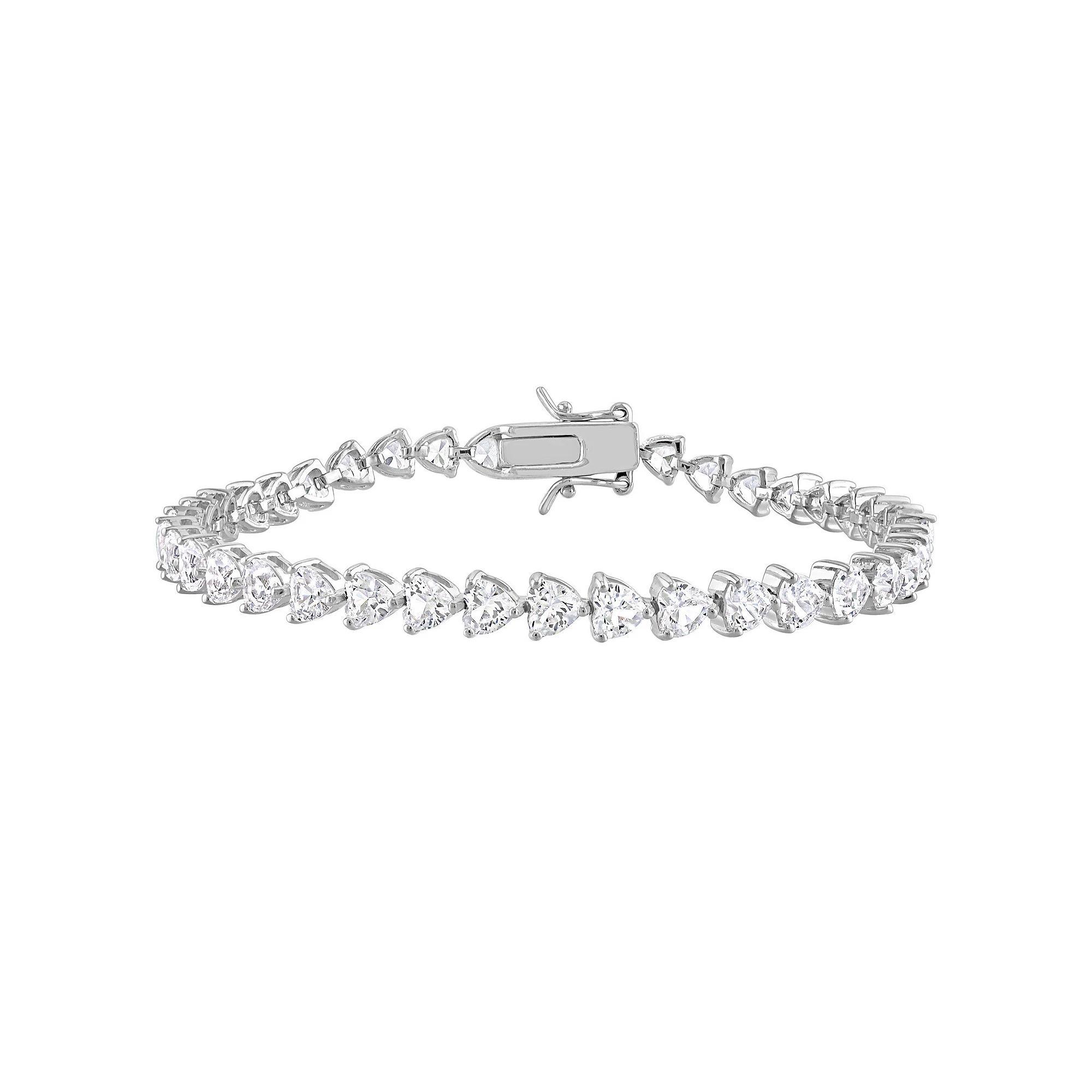 Stella Grace Sterling Silver Lab-Created White Sapphire Tennis Bracelet, Women's, Size: 7.5" Product Image