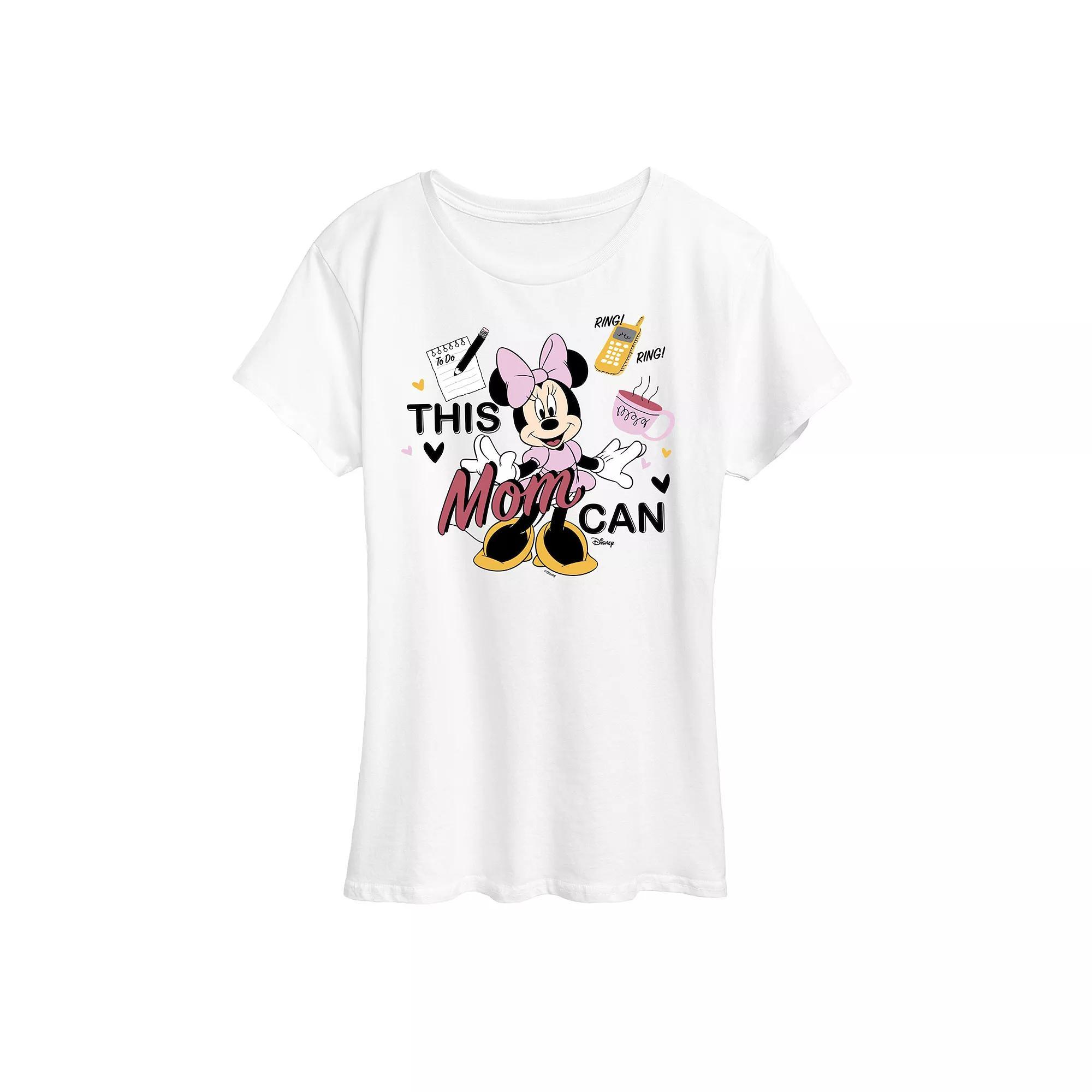 Disneys Minnie Mouse Womens This Mom Can Graphic Tee Product Image