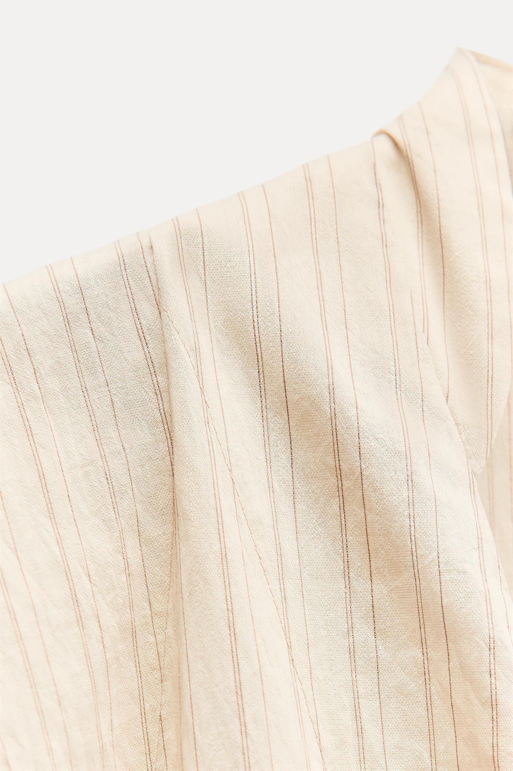 VOLUMINOUS STRIPED TUNIC DRESS ZW COLLECTION Product Image