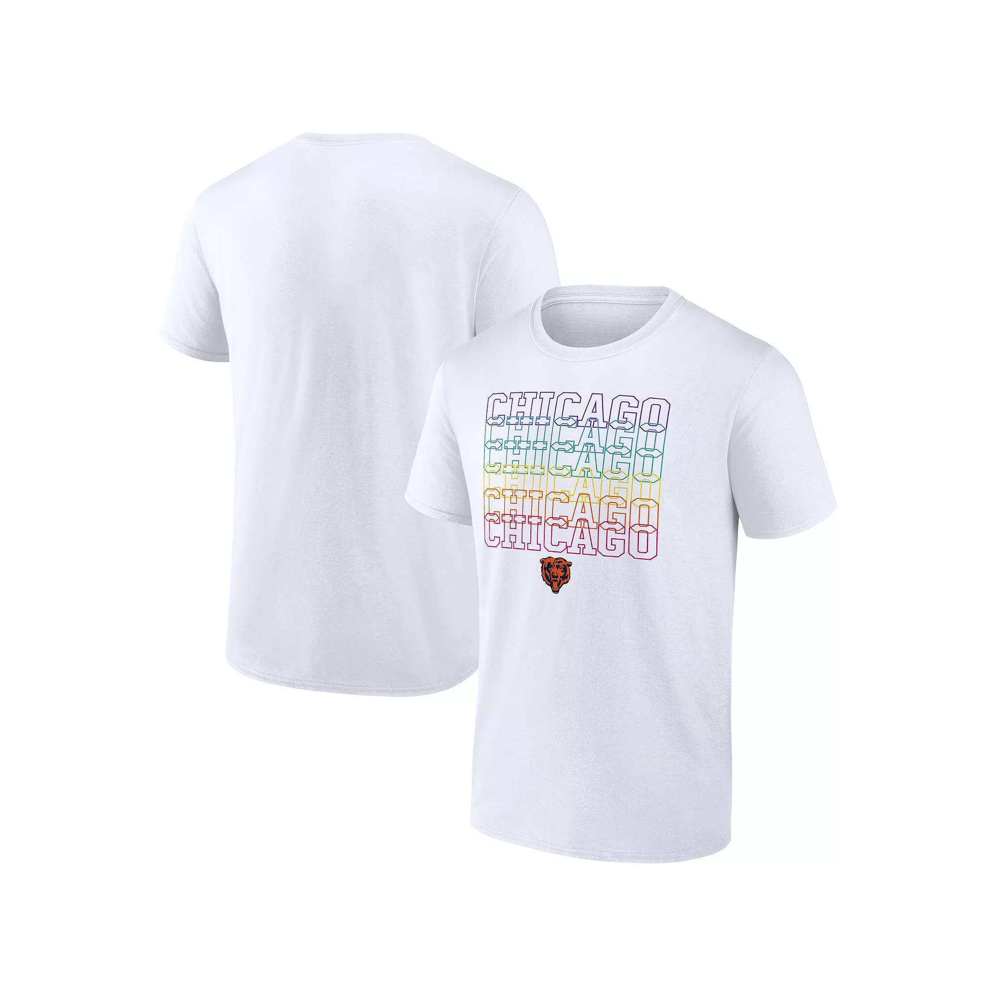 Men's Fanatics Branded White Chicago Bears City Pride Logo T-Shirt, Size: 3XL Product Image