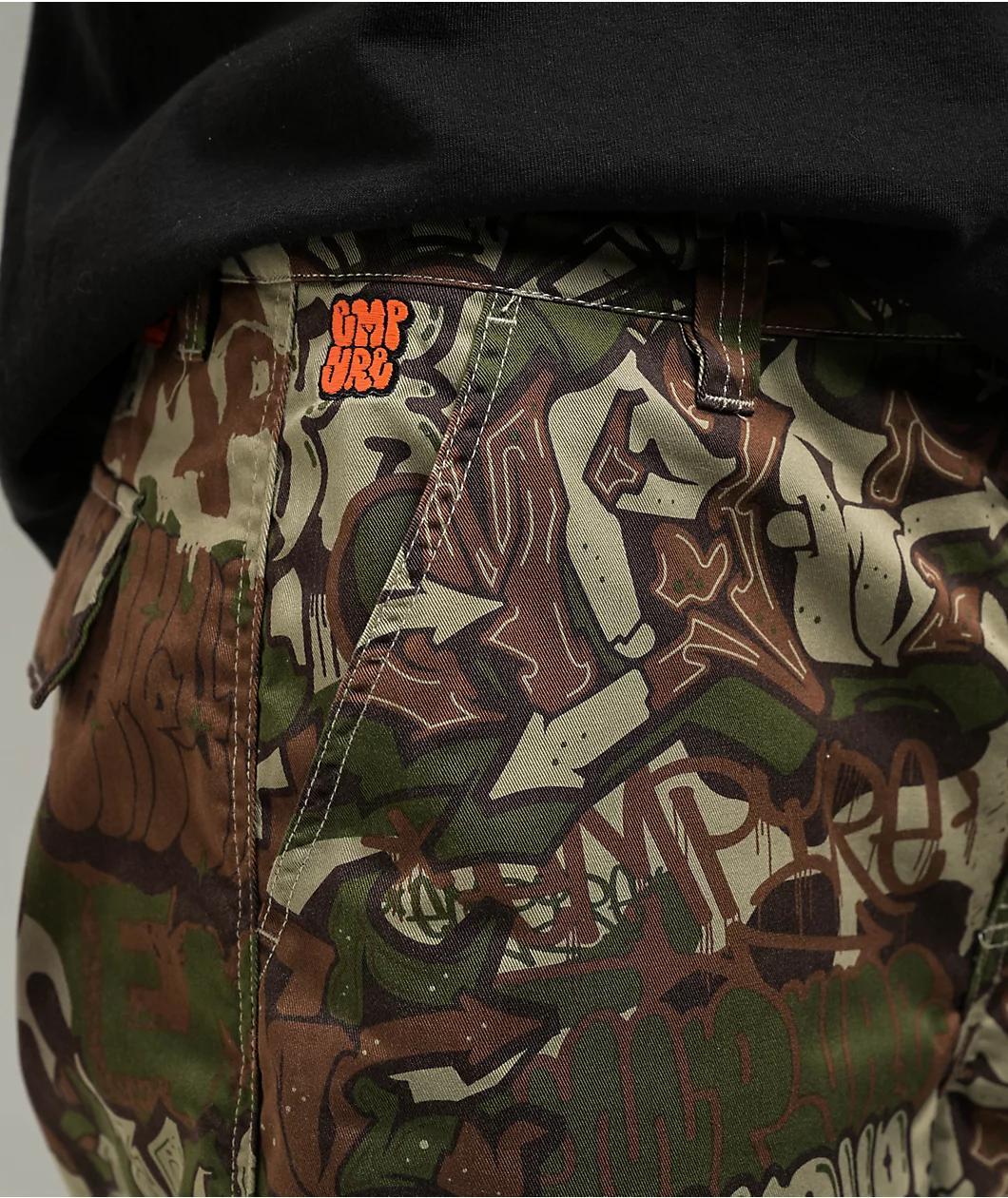 Empyre Handstyle Camo Ultra Loose Cargo Skate Shorts Product Image